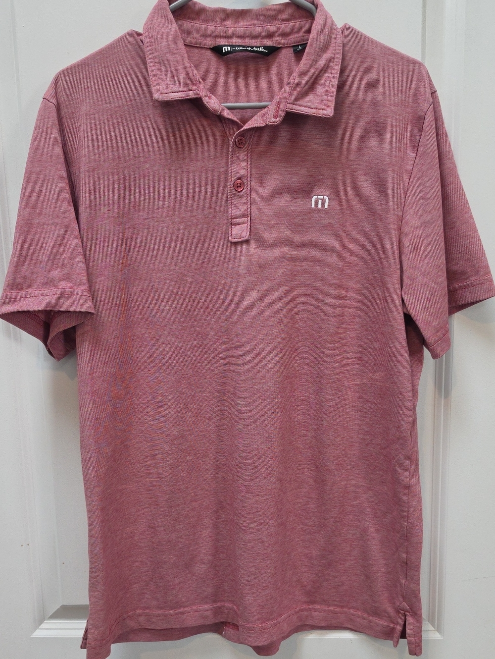 Travis Mathew Heathered Rose Short Sleeve Polo